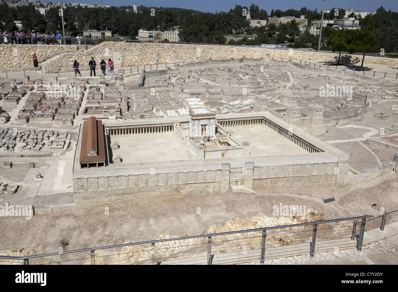 50:1 deuxième échelle Modèle Temple au Musée d'Israël à Jérusalem, Israël Banque D'Images