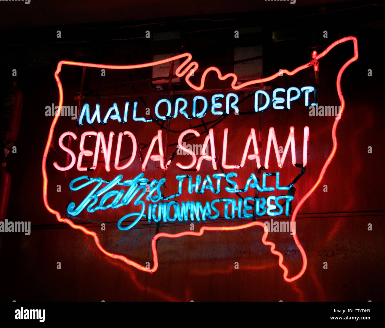 Restaurant Katz's deli traiteur pastrami juif diner New York Ville Manhattan Lower East Side Banque D'Images