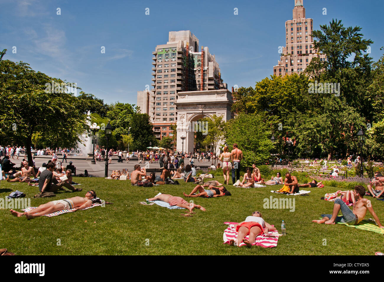 Washington Square Park West Greenwich Village ( ) Manhattan New York United States of America Banque D'Images