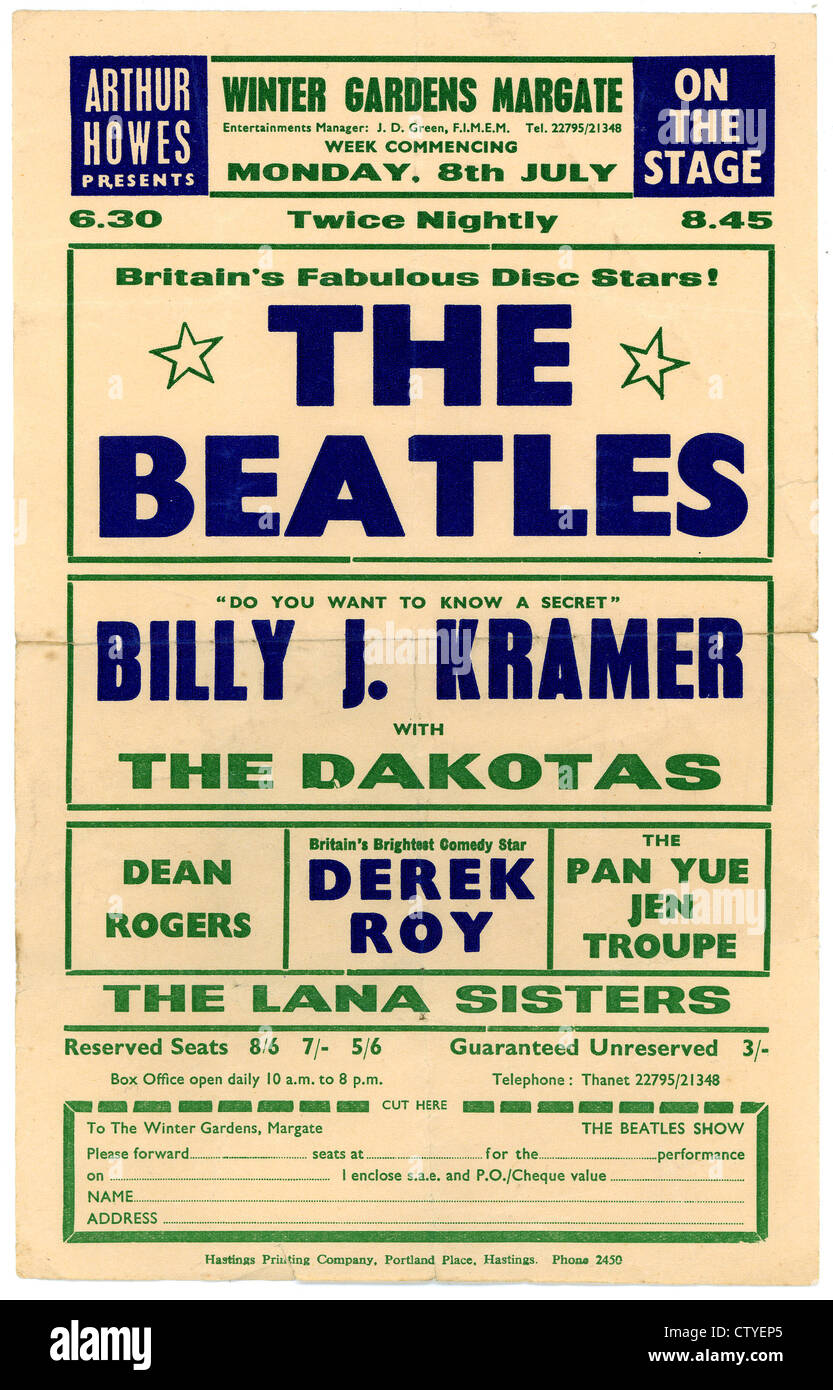 000660 - concert des Beatles de la Circulaire des jardins d'hiver dans la région de Margate le 8 juillet 1963 Banque D'Images