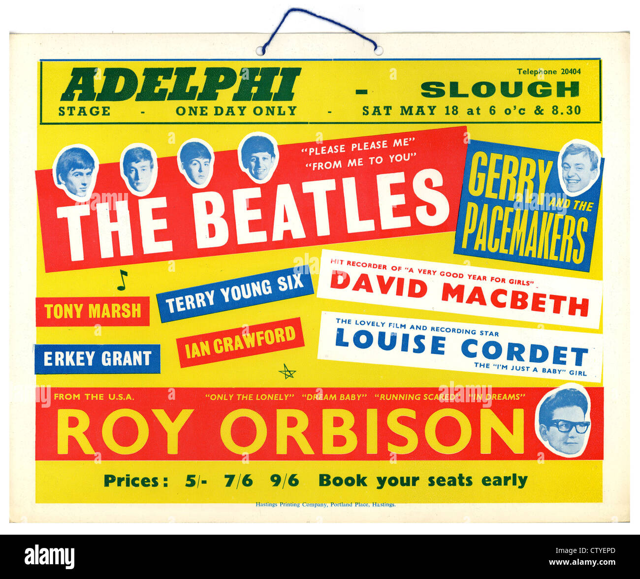 000665 - concert des Beatles de la Circulaire Slough Slough Adelphi le 18 mai 1963 Banque D'Images