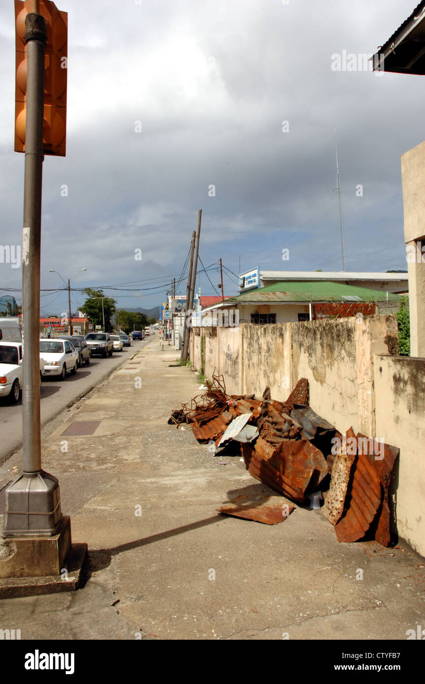 Rue de Port of Spain, Trinité Banque D'Images