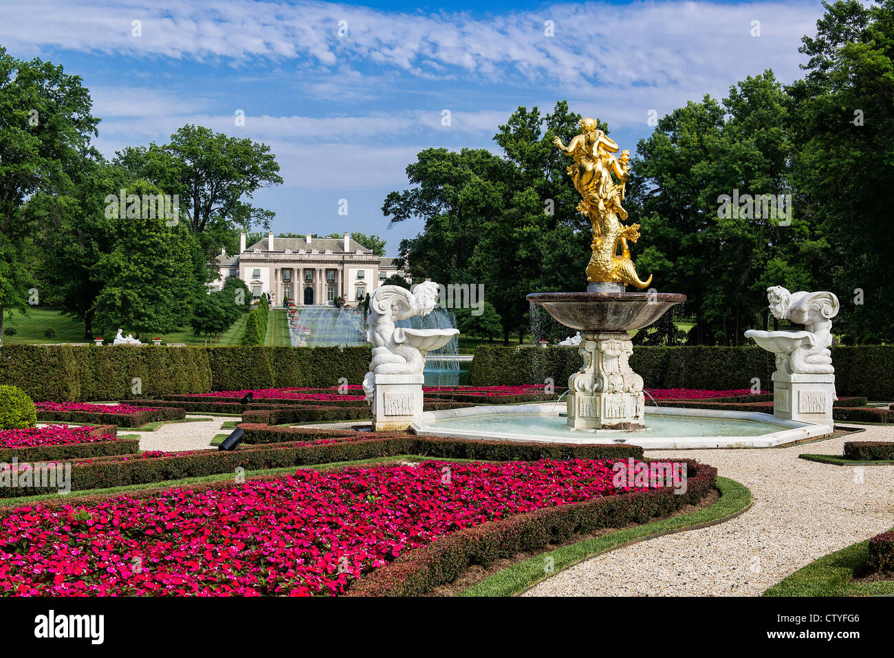Réalisation statue, Nemours Mansion and Gardens, Wilmington, Delaware, USA Banque D'Images