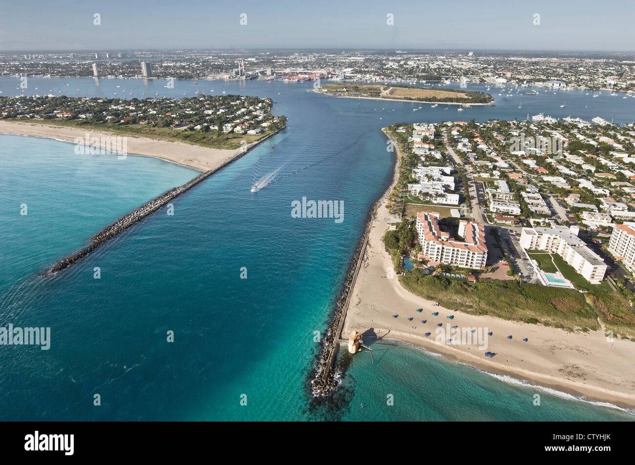 Palm Beach County Lake Worth Lagoon d'Intracoastal Waterway Palm Beach FL Banque D'Images