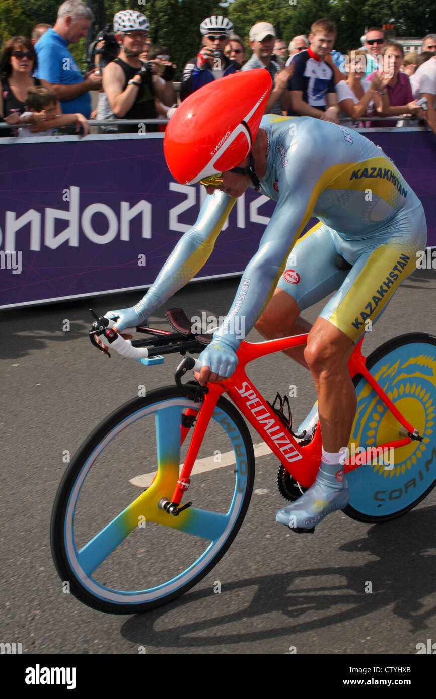 Alexandre Vinokourov, Men's Time Trial, Jeux Olympiques de 2012 à Londres. Photo par Kim Craig. Banque D'Images