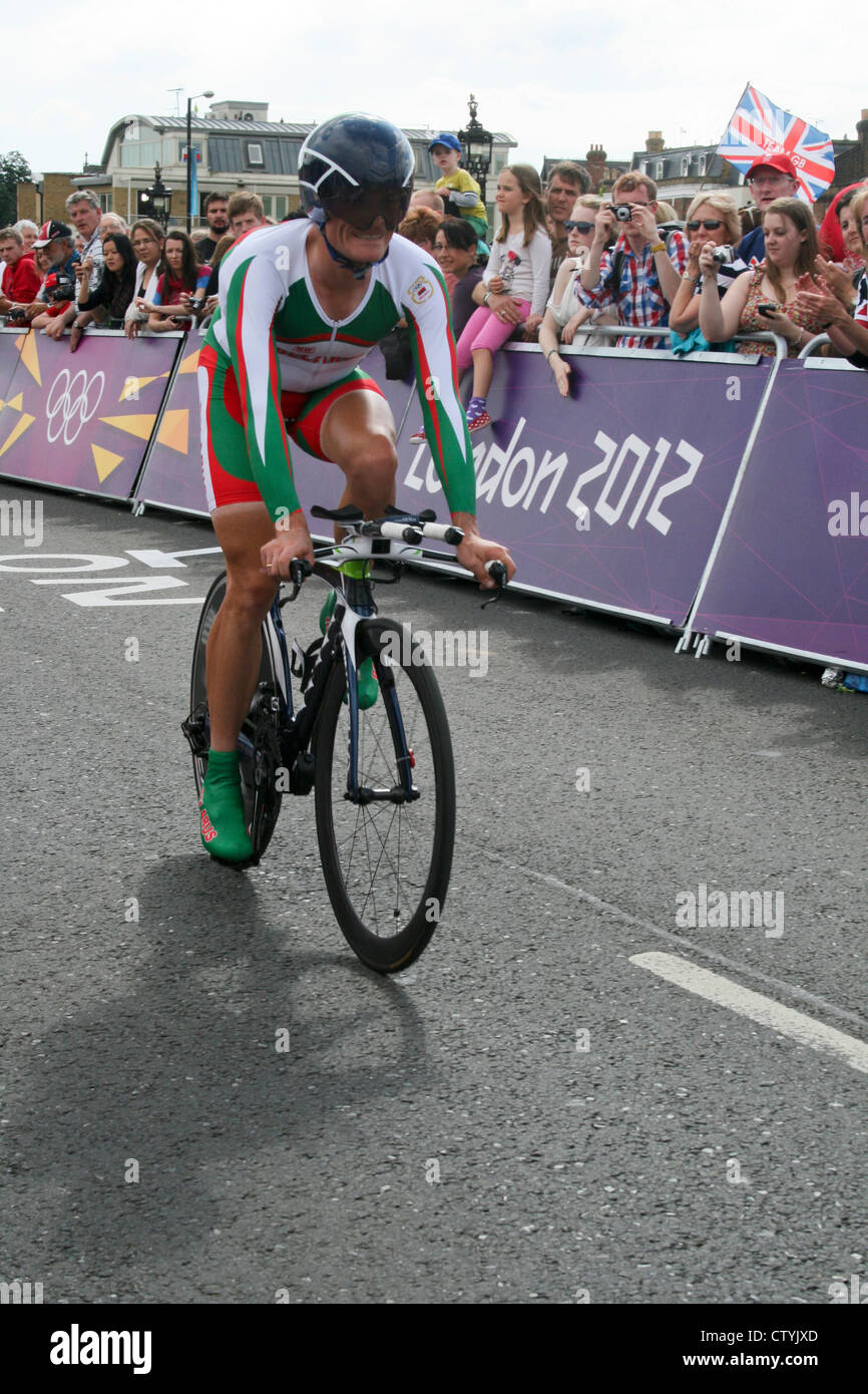 Vasil Kiryienka, Men's Time Trial, Jeux Olympiques de 2012 à Londres. Photo par Kim Craig. Banque D'Images