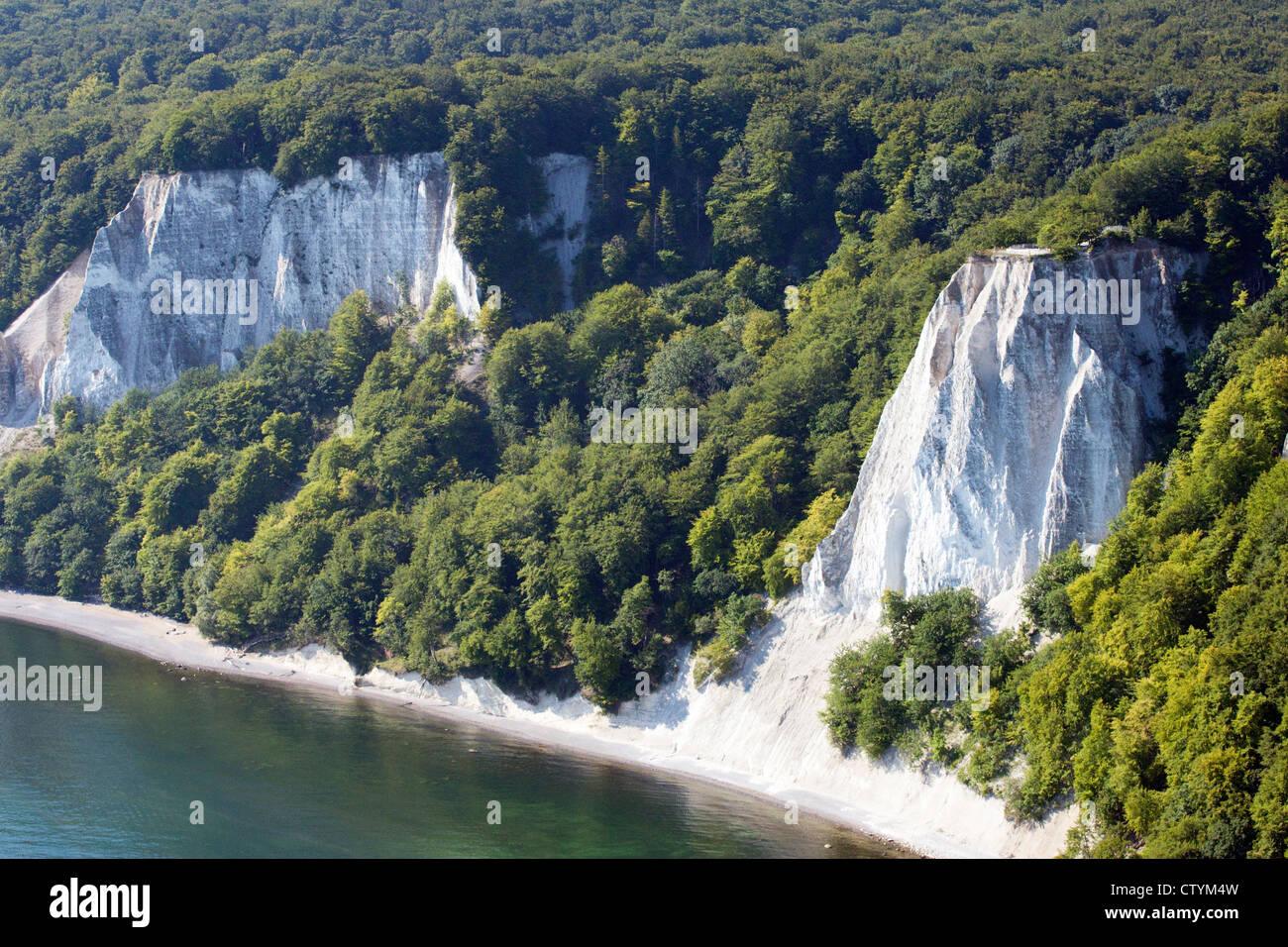 Vue de Victoria et de Kings' Chair, falaises blanches près de Sassnitz, Ruegen Island, Schleswig-Holstein, Allemagne Banque D'Images