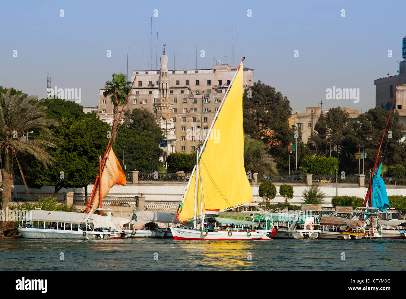 Nil, Le Caire, Egypte, Afrique du Nord, Afrique Banque D'Images