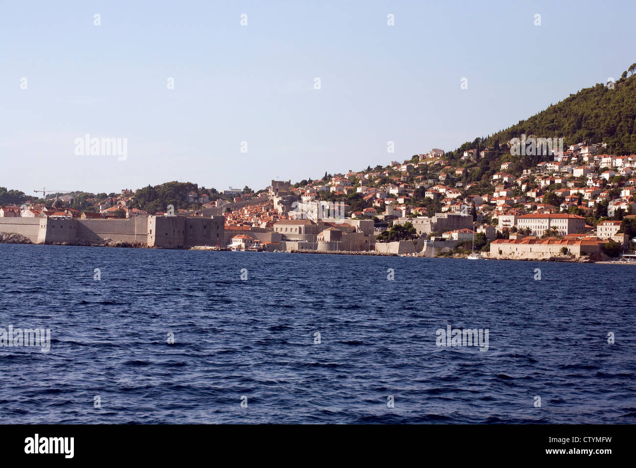 St John's Fort Le Vieux Port et Minceta fort à l'arrière-plan Dalmatie Dubrovnik Croatie Banque D'Images