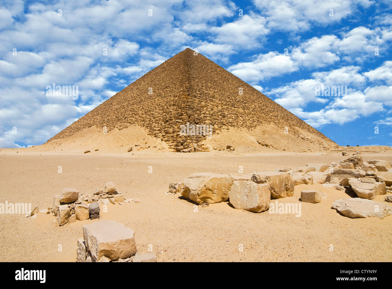 La Pyramide Rouge (Senefru ou Snéfrou Pyramide), Dahchour, UNESCO World Heritage Site, près du Caire, Egypte, Afrique du Nord, Afrique Banque D'Images