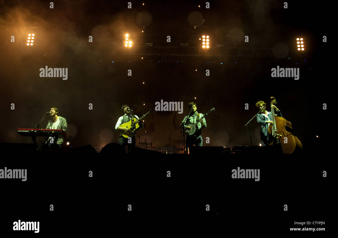 Mumford and Sons au Rockness Festival 2012 Banque D'Images