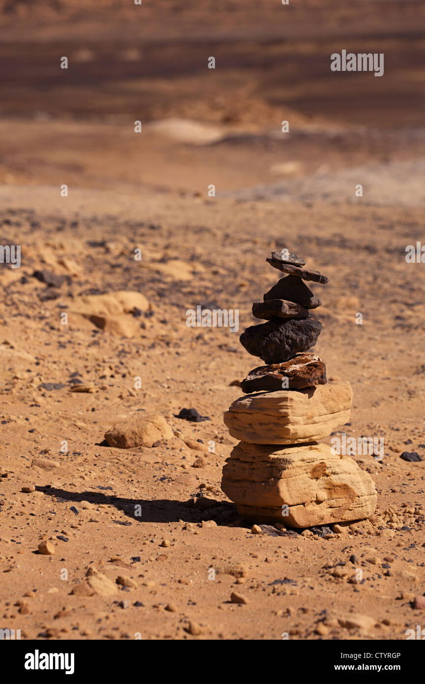 Désert Noir dans le Sahara, dans l'ouest de l'Égypte Banque D'Images