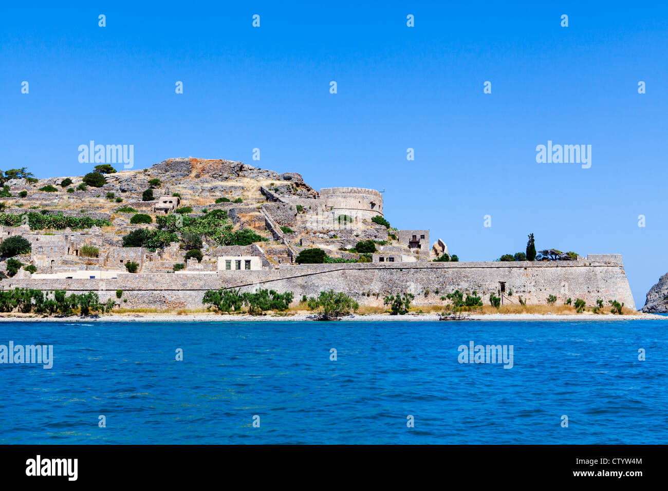 La forteresse de l'île de Spinalonga Banque D'Images