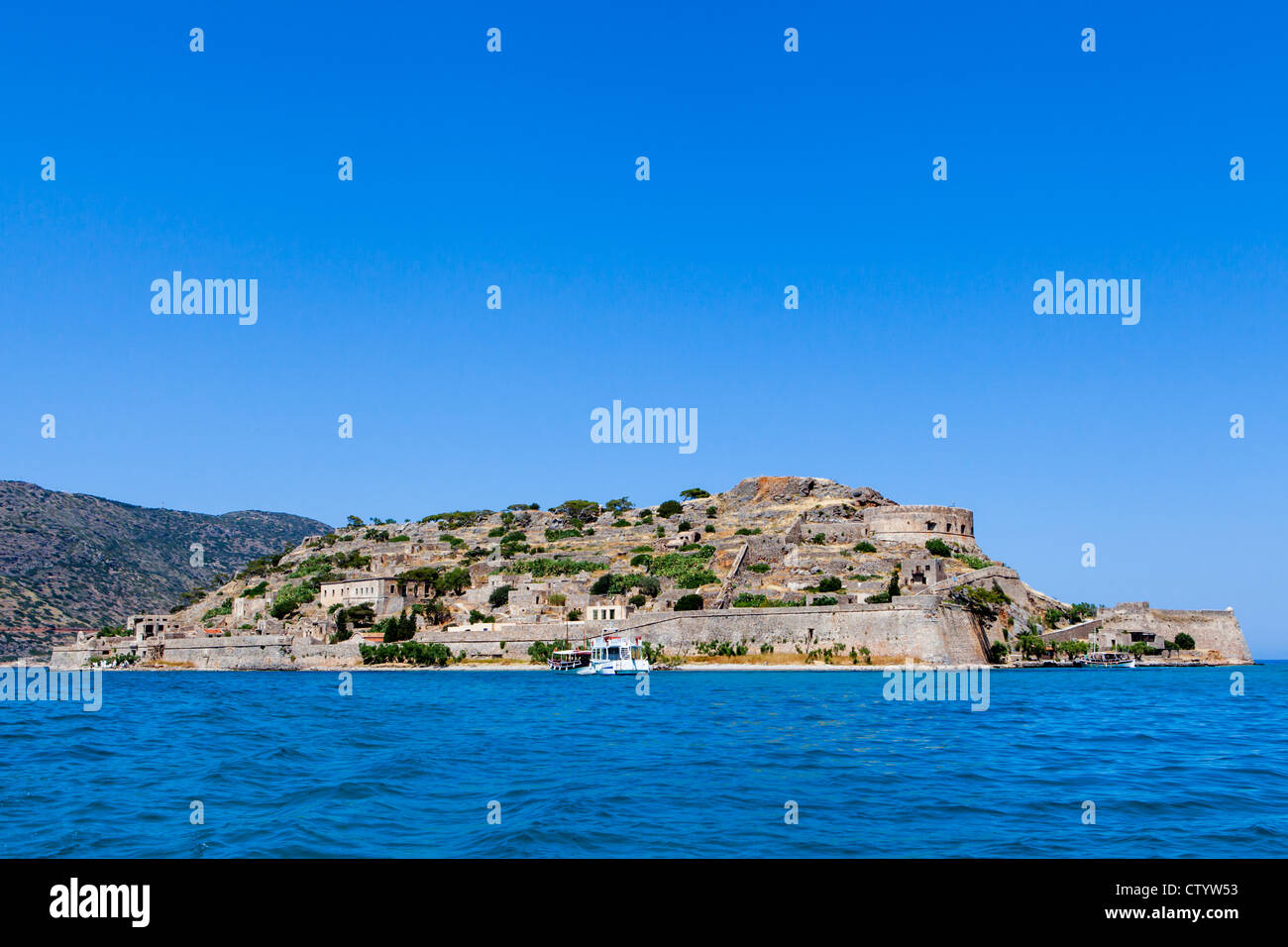 La forteresse de l'île de Spinalonga Banque D'Images