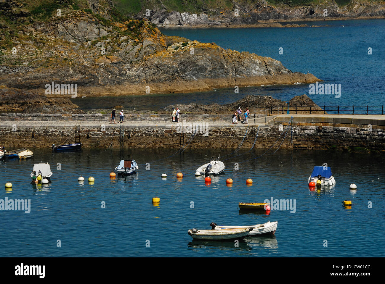 Une vue sur le port de Mevagissey Cornwall UK Banque D'Images