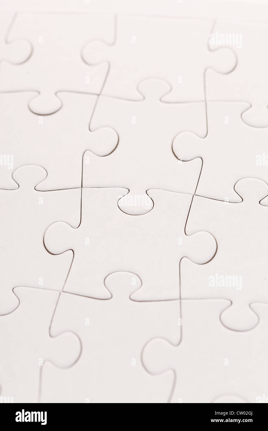 puzzle blanc Banque D'Images