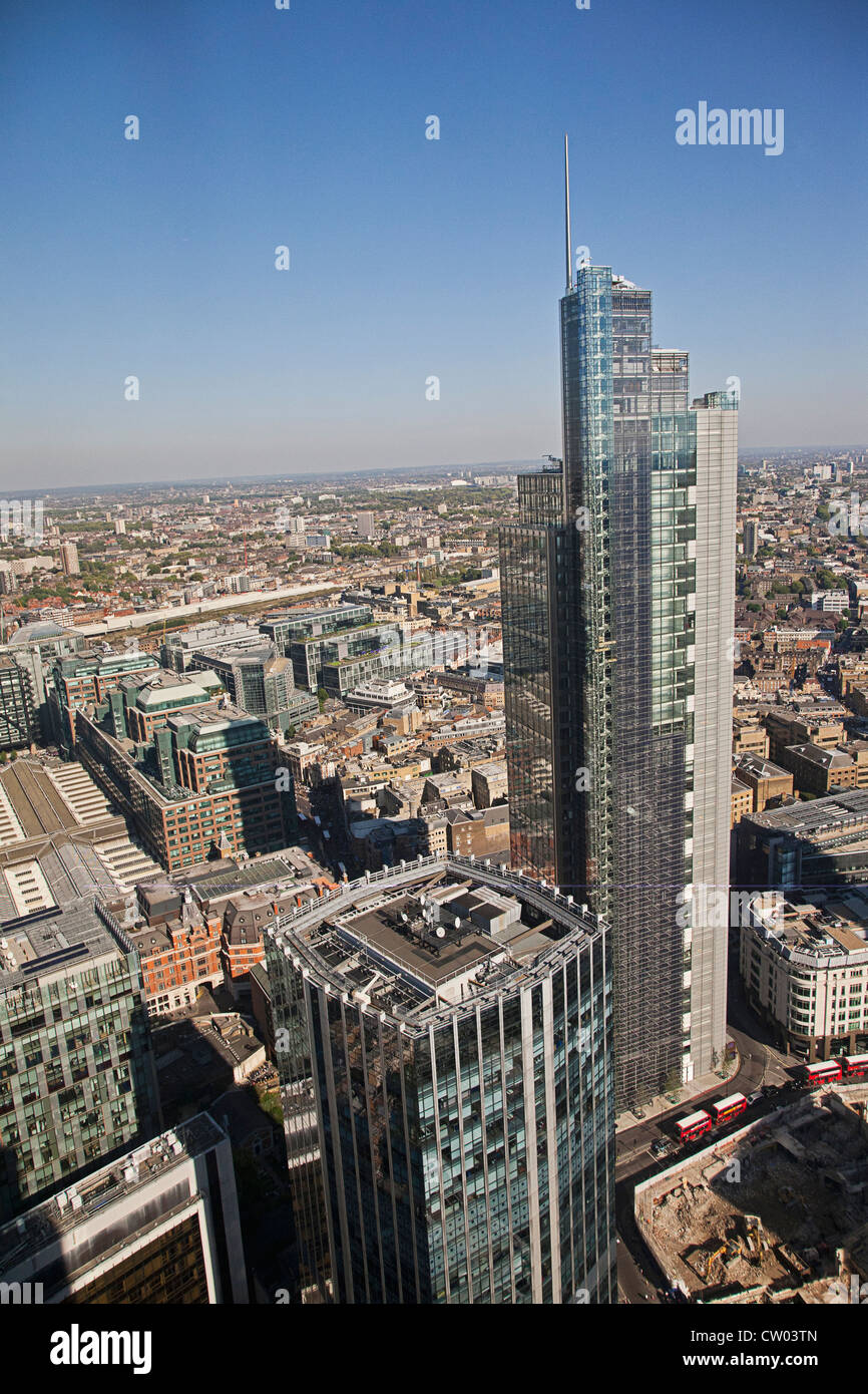 United Kingdom. L'Angleterre. Ville de Londres. Haut, point de vue panoramique. Tour Heron. Banque D'Images