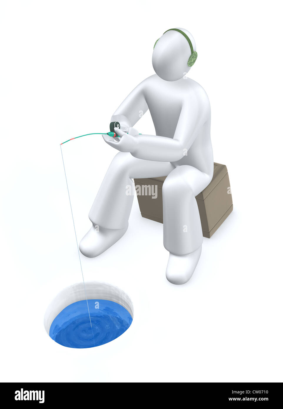 Pêche sur glace Banque D'Images