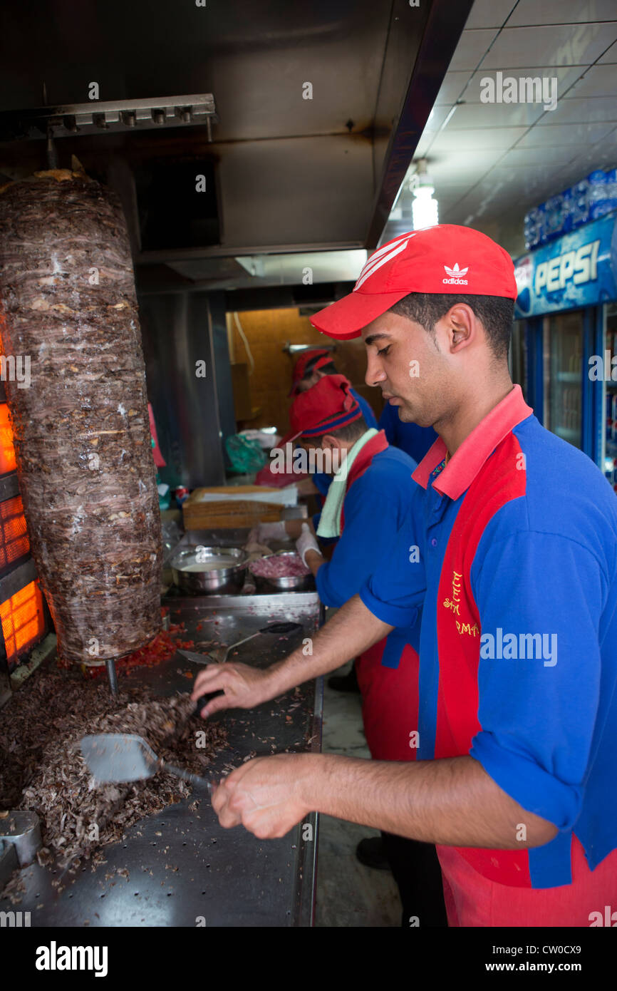 De kebab Amman Jordanie Moyen Orient Banque D'Images