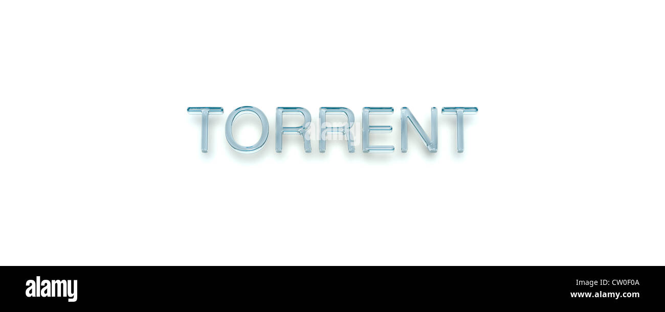 Mot-clé 3D 'torrent' Style Verre Banque D'Images