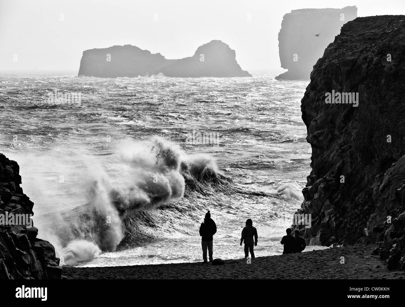 Tempête, Islande Banque D'Images