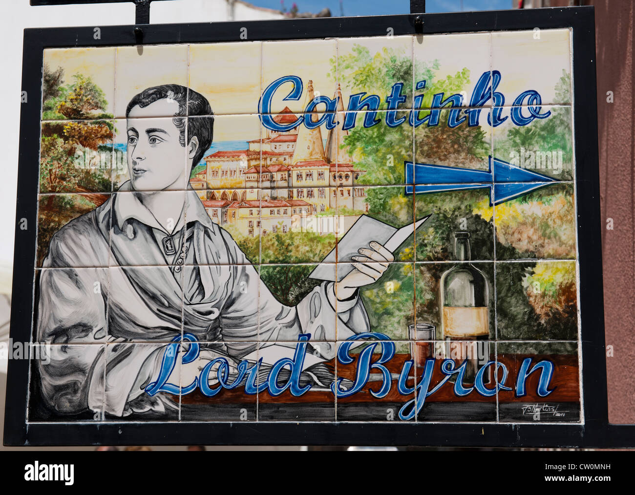 O Cantinho do Lord Byron, Sintra, Lisbonne, Portugal ; nr Banque D'Images