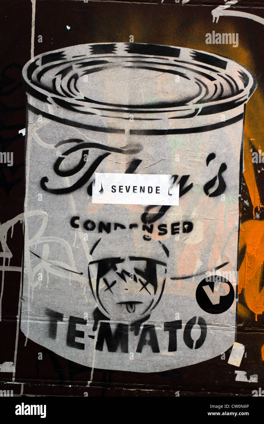 Graffiti dans El Born de Barcelone, Espagne. Banque D'Images