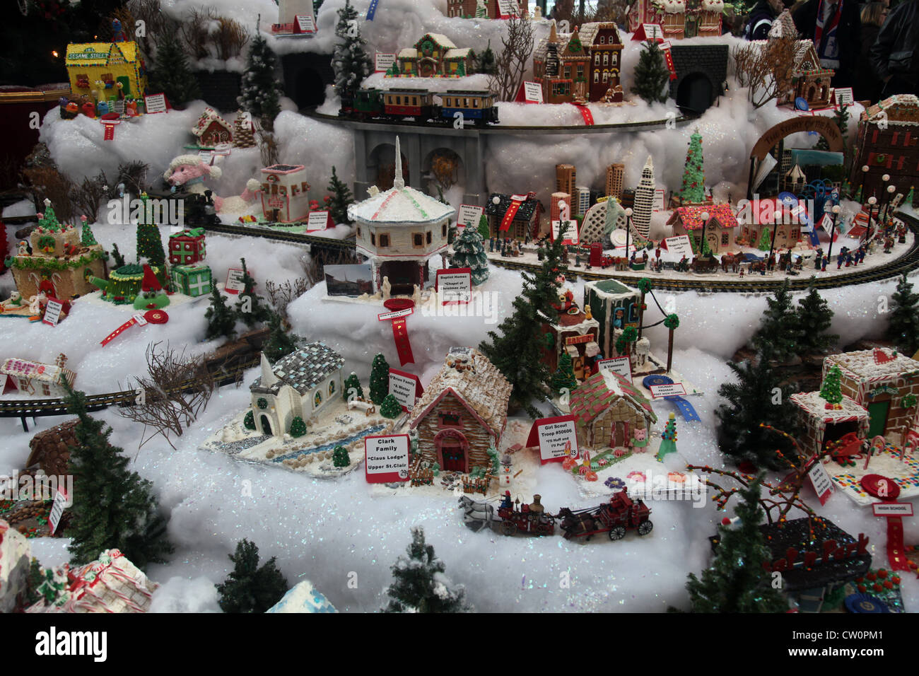 Gingerbread House exposition, Noël 2010, Pittsburgh, PA, USA Banque D'Images