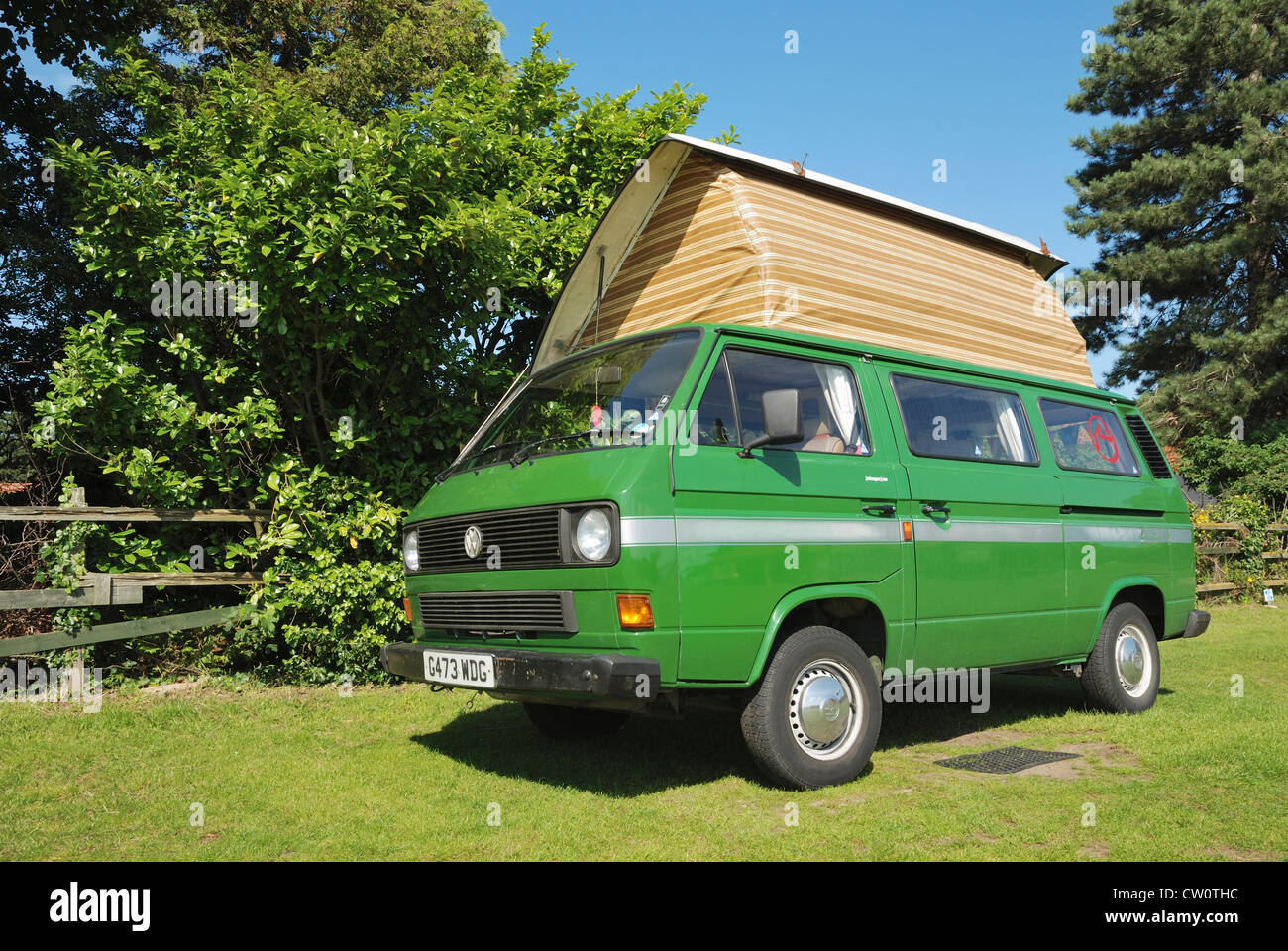 Un Type 25 VW camper van. Banque D'Images