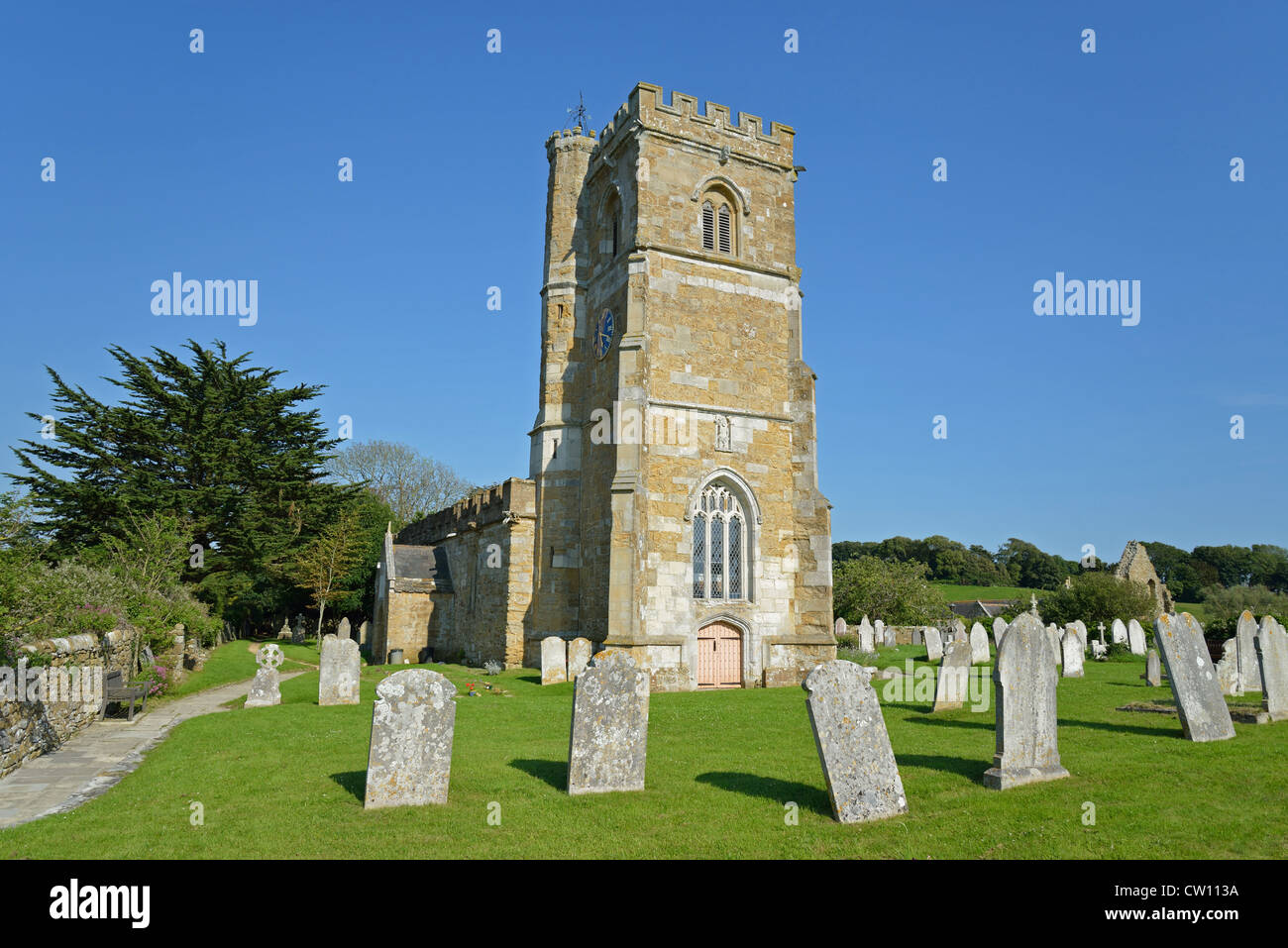 St Nicholas Church, Church Street, Abbotsbury, Dorset, Angleterre, Royaume-Uni Banque D'Images
