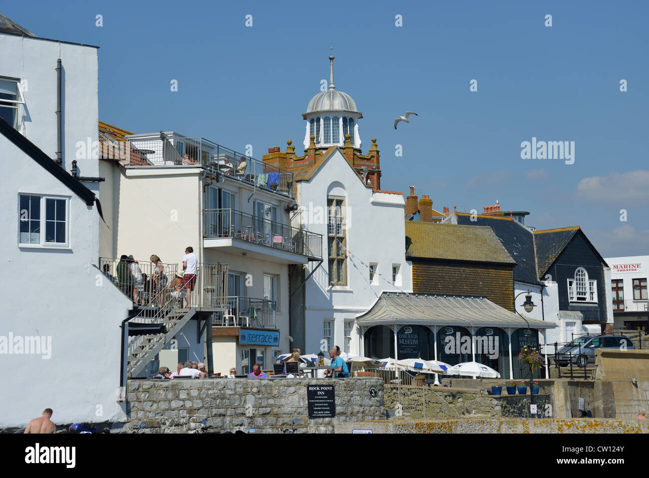 Au bord de la vieille ville, Lyme Regis, dans le Dorset, Angleterre, Royaume-Uni Banque D'Images