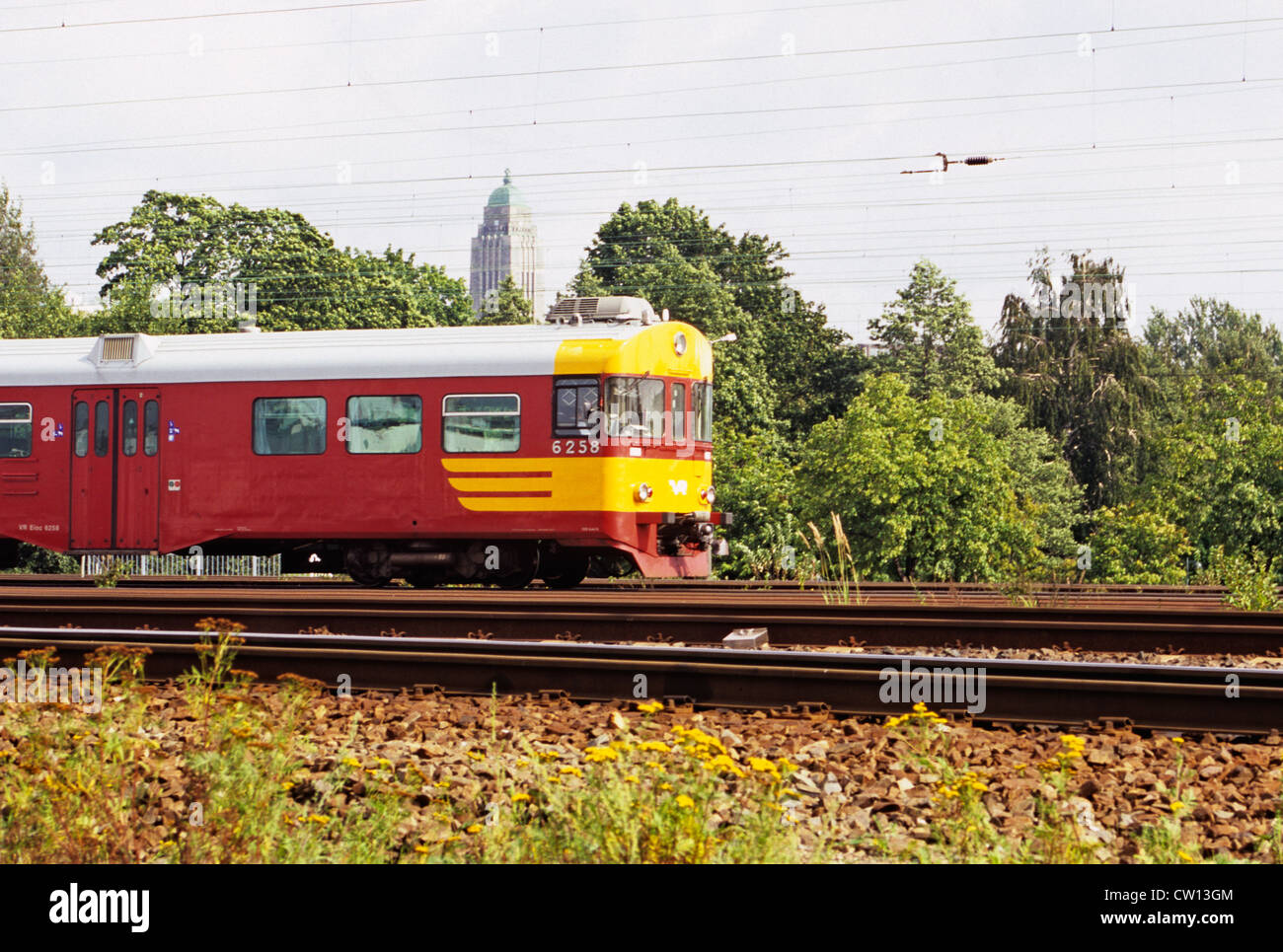 Train, Helsinki, Finlande Banque D'Images