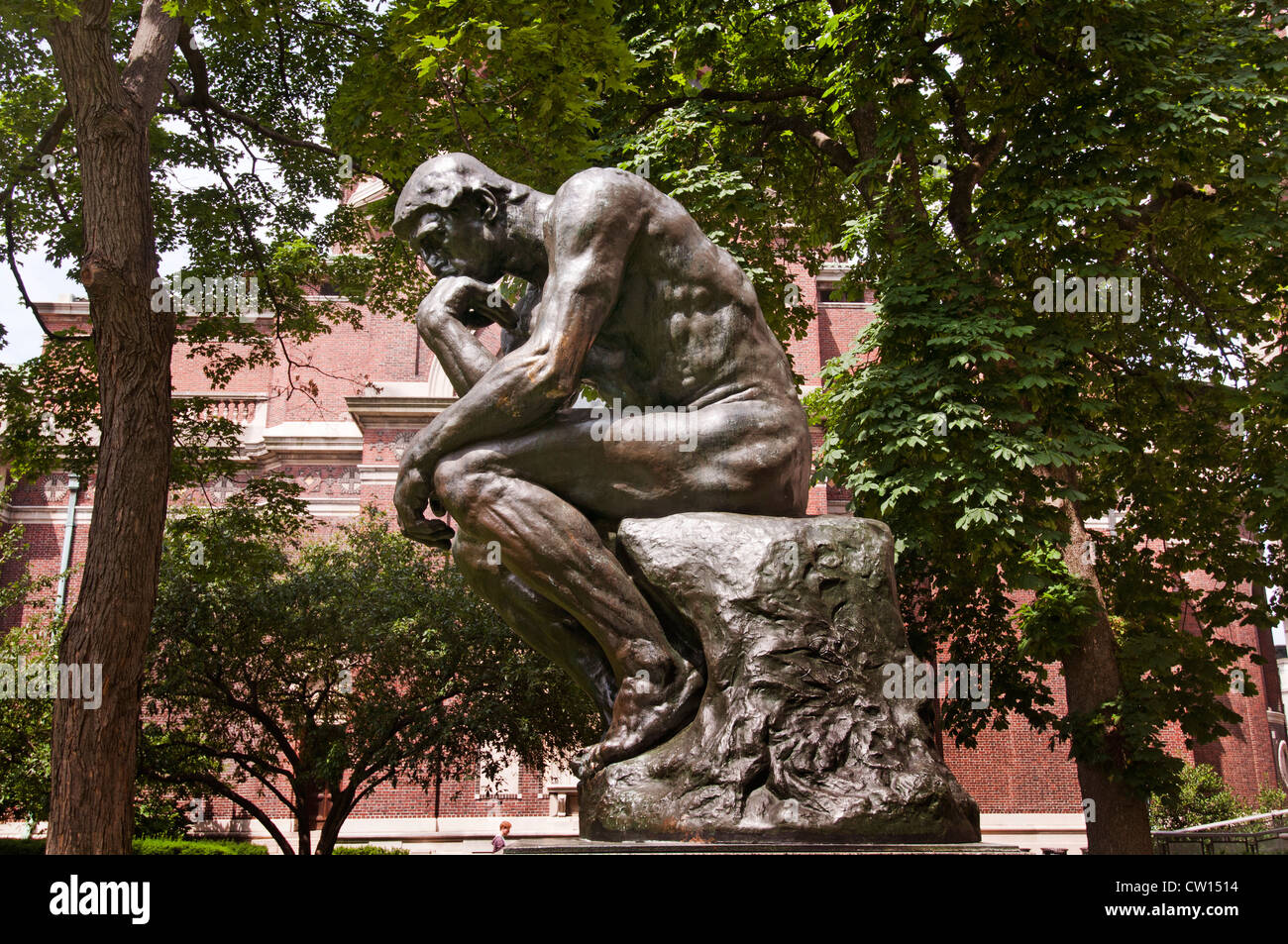 Le Penseur Le penseur Rodin Columbia University ( dans la ville de New York ) Upper West Side Harlem United States of America Banque D'Images