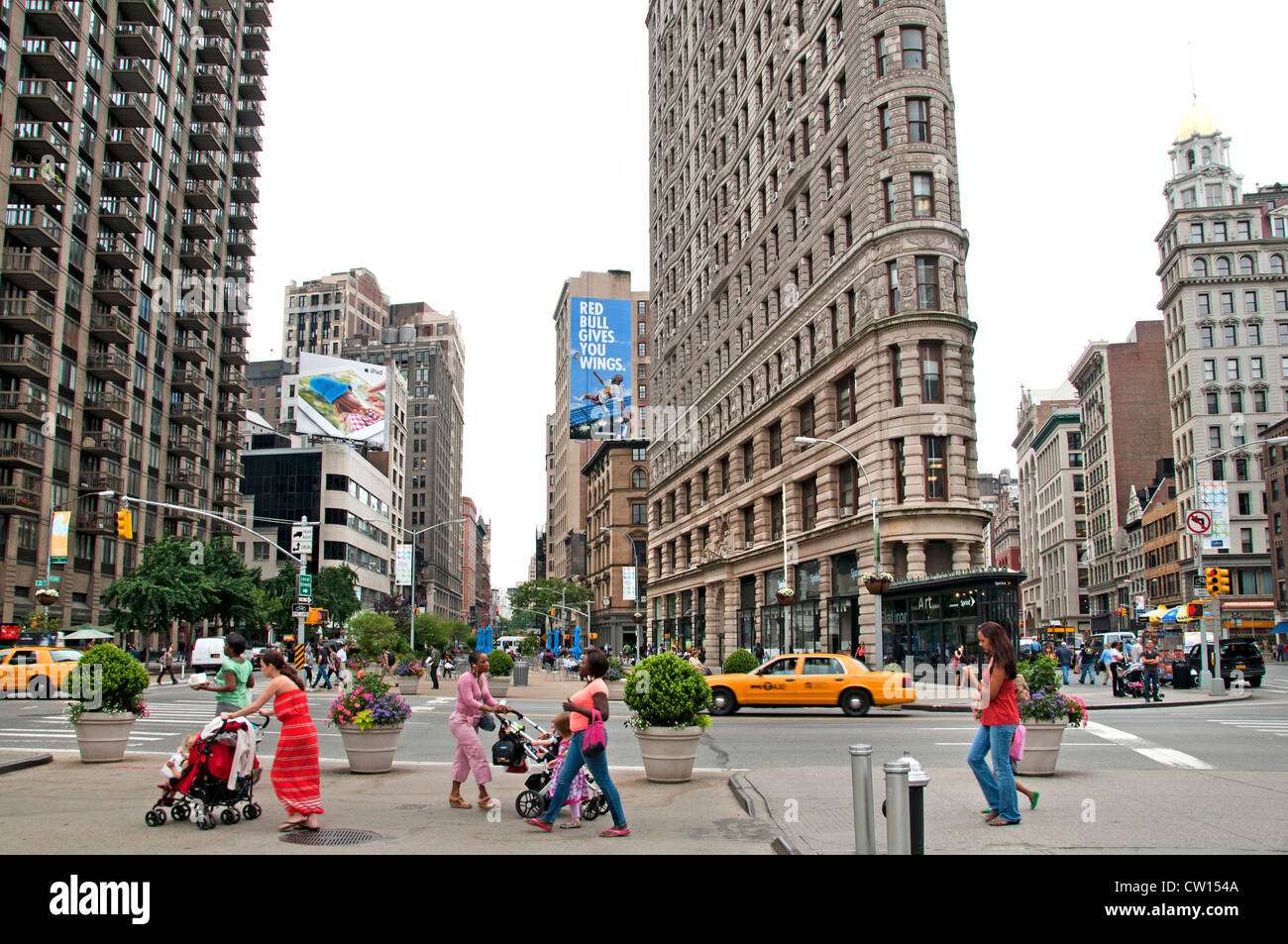 Flatiron Building, District Broadway, 5th Avenue, Manhattan New York, City États-Unis d'Amérique, Banque D'Images