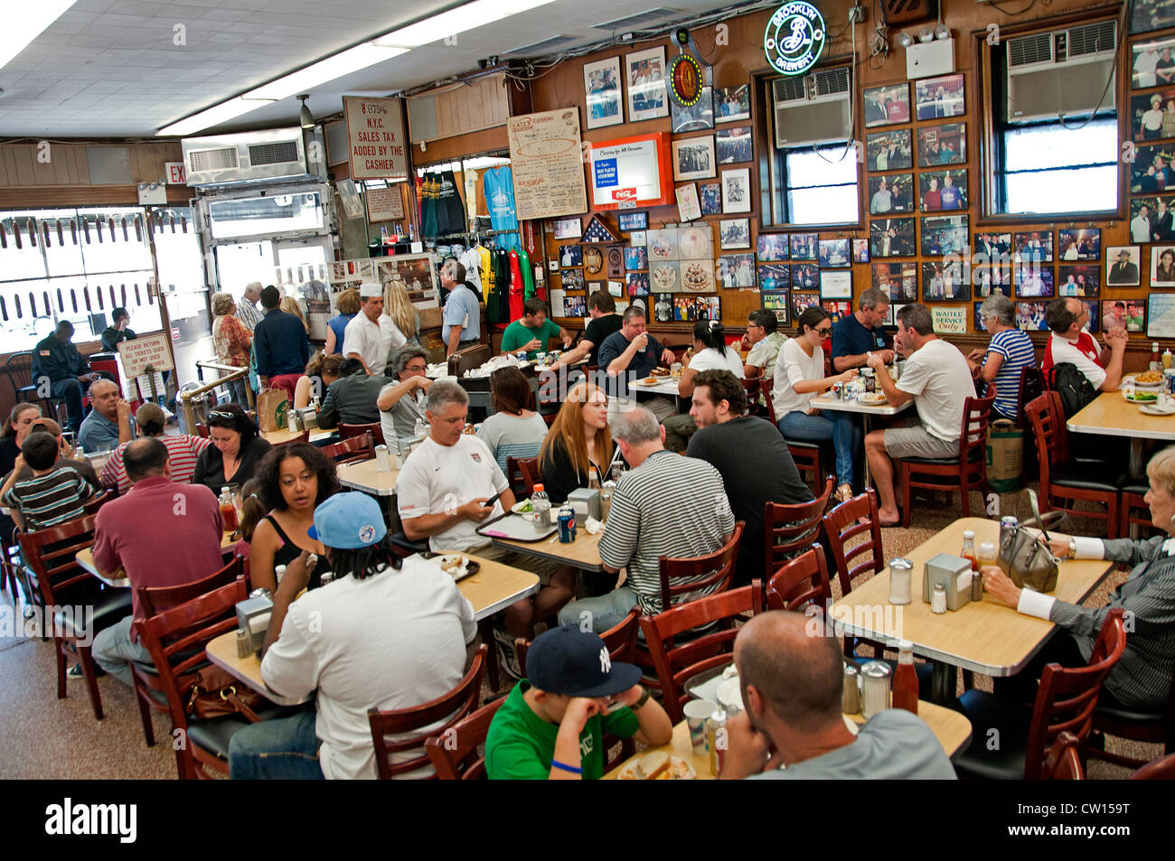 Restaurant Katz's deli traiteur pastrami juif diner New York Ville Manhattan Lower East Side Banque D'Images