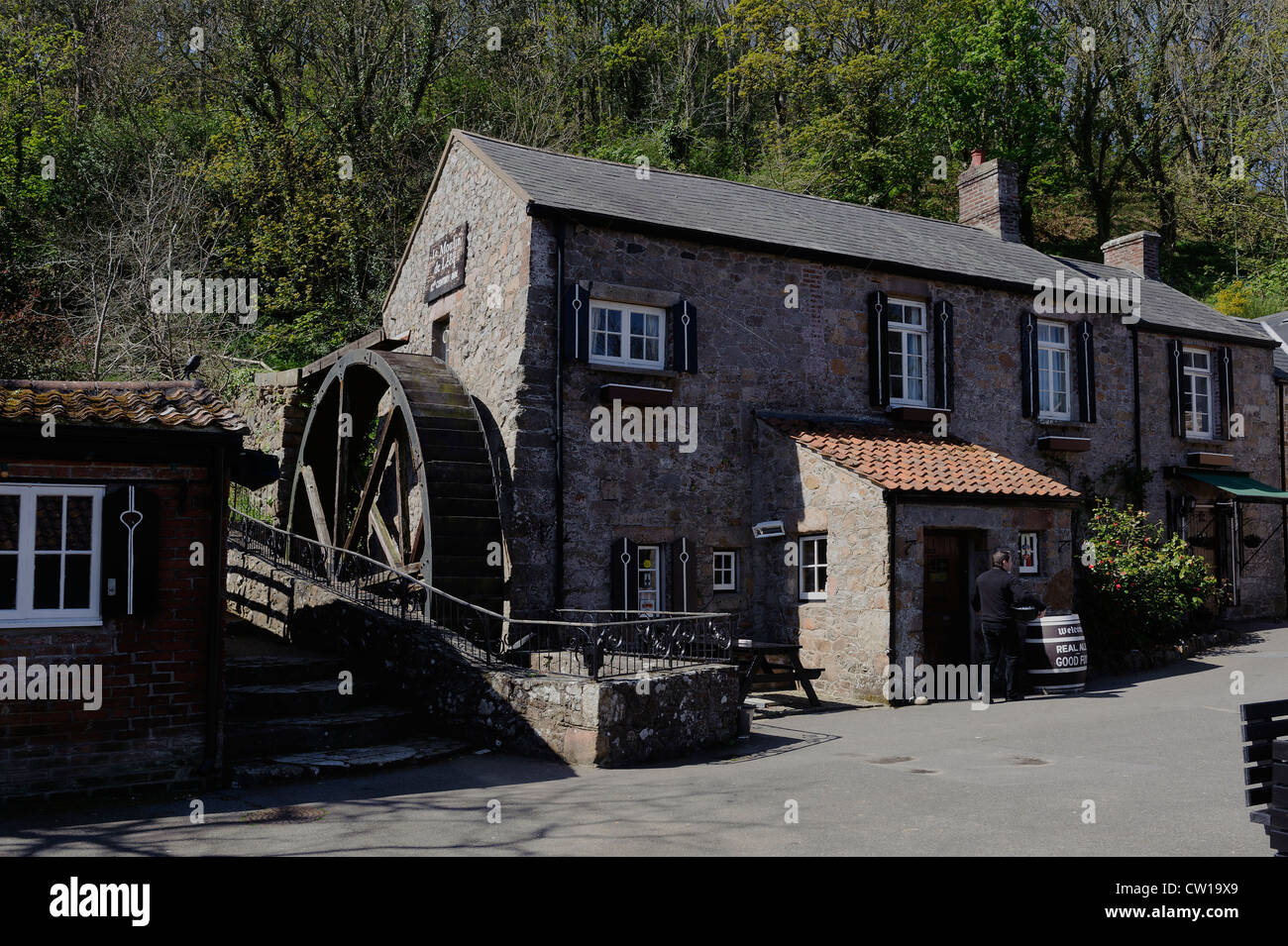 Water-Mill Moulin Lecq St Peter's Valley, à l'île de Jersey, Channel Islands Banque D'Images