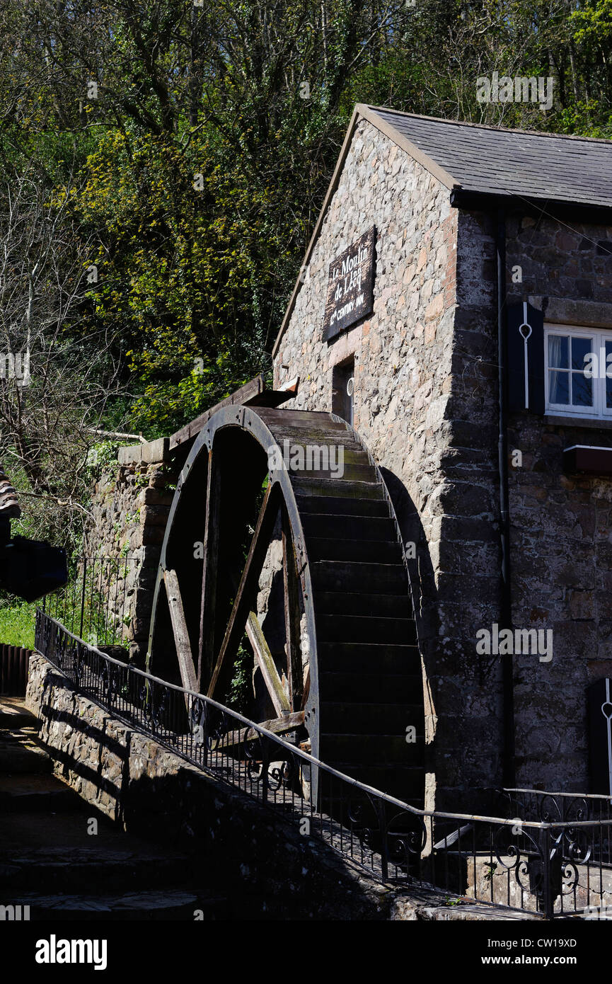 Water-Mill Moulin Lecq St Peter's Valley, à l'île de Jersey, Channel Islands Banque D'Images