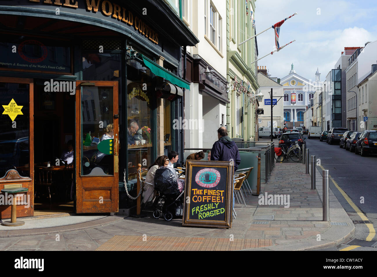 Halkett Place à St.Helier, île de Jersey, Channel Islands Banque D'Images