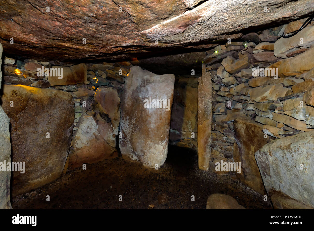 Sépulture néolithique La Hougue Bie ca. 3,000 b.c.Île de Jersey, Channel Islands Banque D'Images