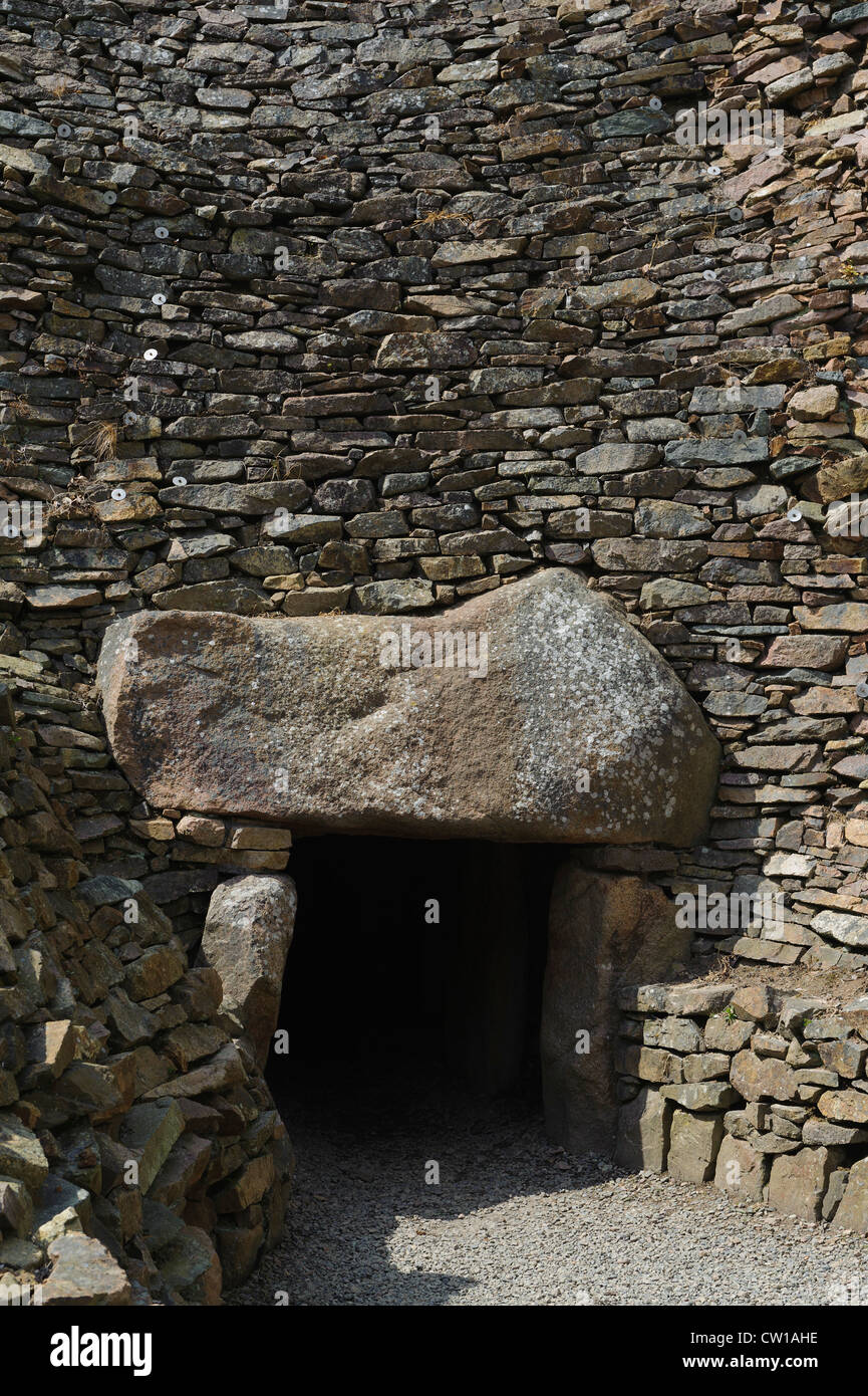Sépulture néolithique La Hougue Bie ca. 3,000 b.c.Île de Jersey, Channel Islands Banque D'Images
