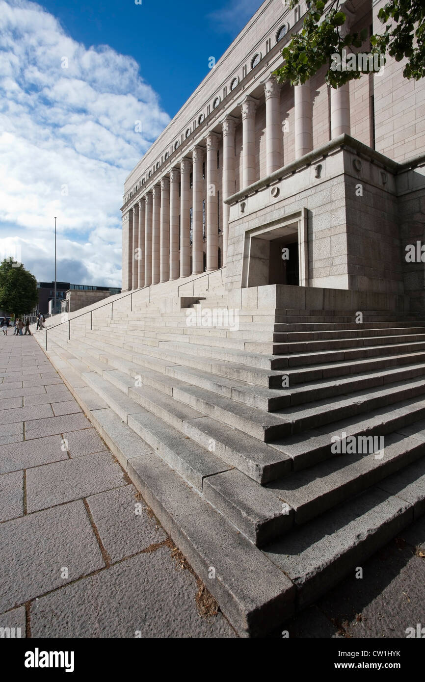 Le parlement finlandais de la construction à Helsinki en Finlande Banque D'Images