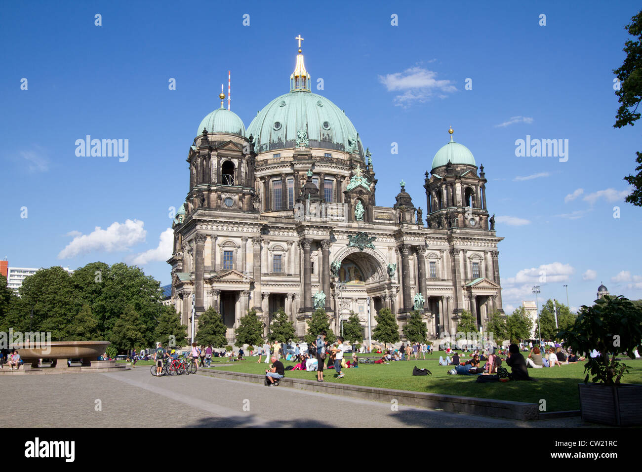 Berliner Dom,ou de la cathédrale de Berlin. Il a été construit entre 1895 et 1905. Le bâtiment actuel a remplacé en 1894. Banque D'Images