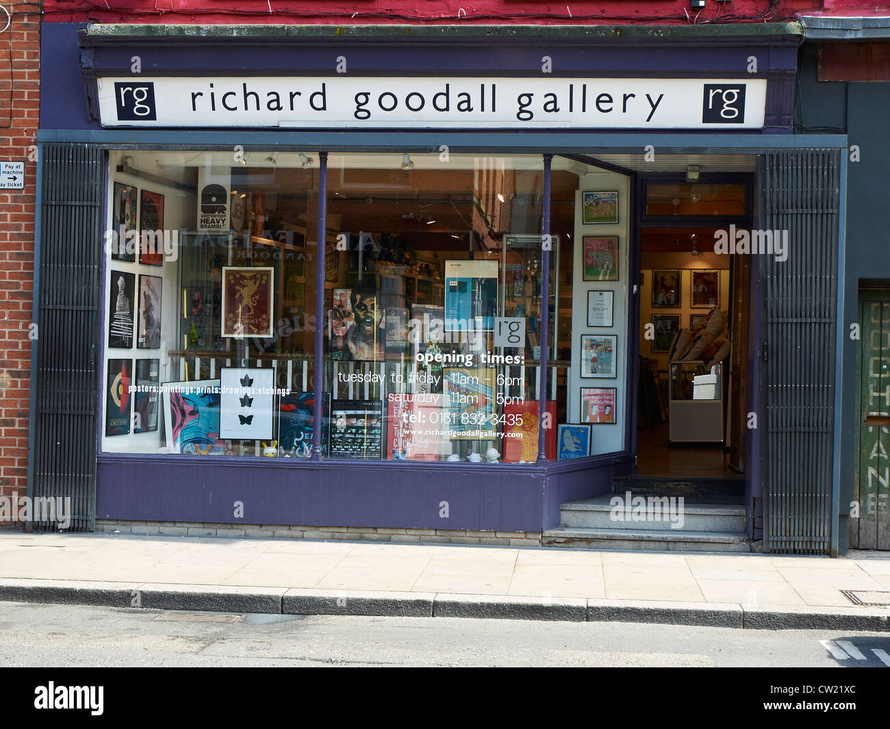 Richard Goodall Gallery de Manchester UK Northern Quarter Banque D'Images