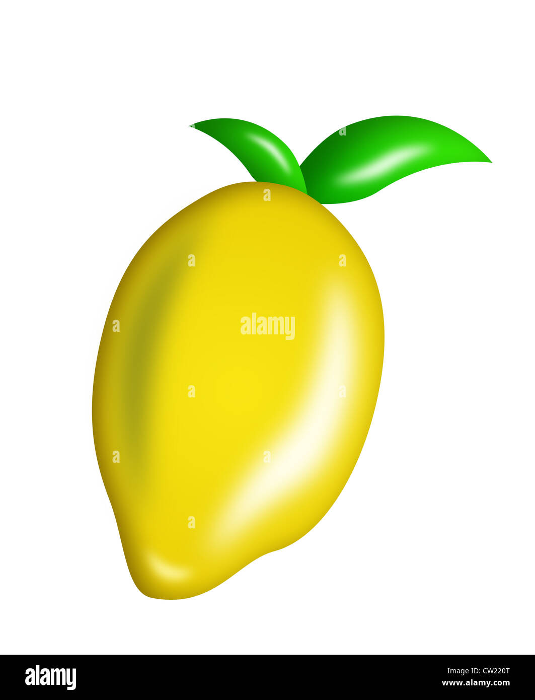 Citron illustration isolé sur fond blanc Banque D'Images