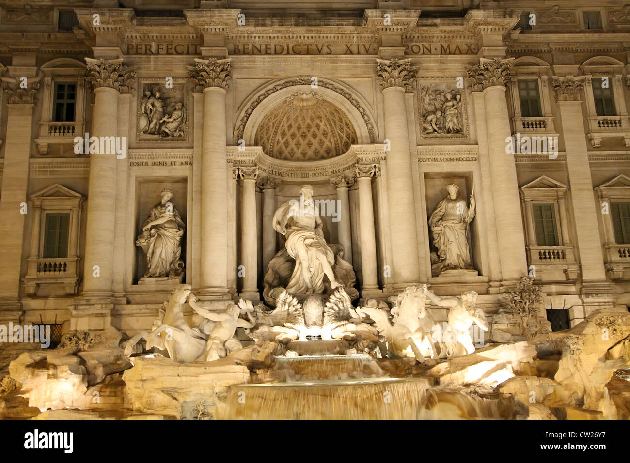 Fontana di Trevi, Rome, Italie Banque D'Images