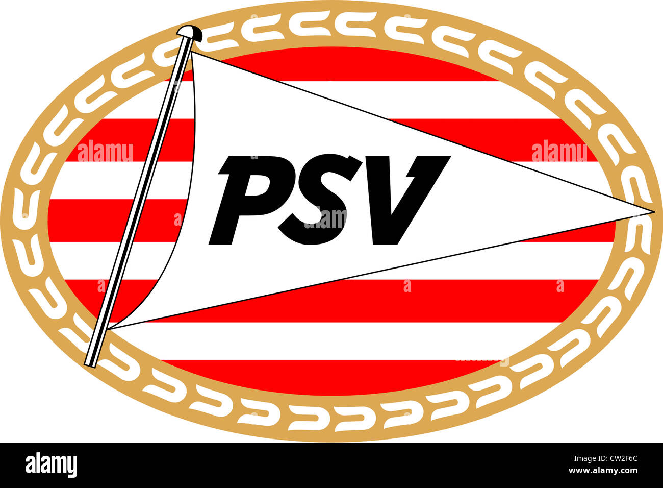 Logo de l'équipe néerlandaise de football PSV Eindhoven. Banque D'Images