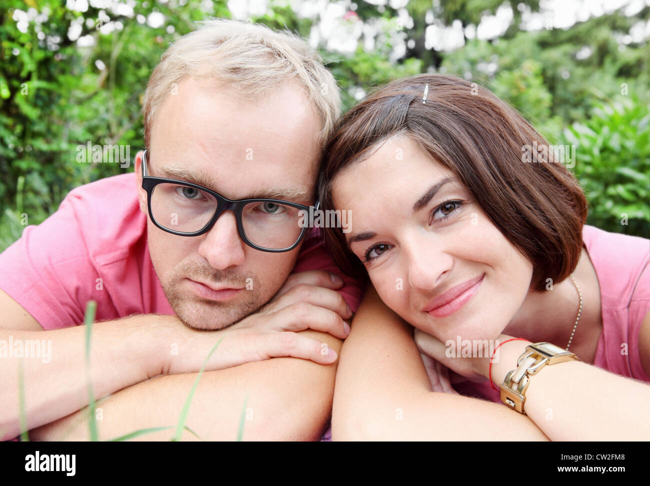 L'homme et la femme Couple amoureux portrait romantique Banque D'Images