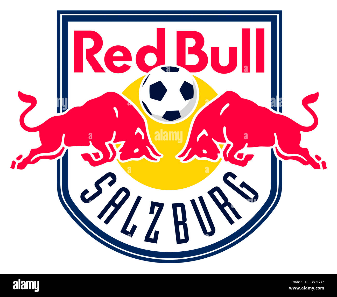 Logo de l'équipe de football autrichienne FC Red Bull Salzbourg. Banque D'Images