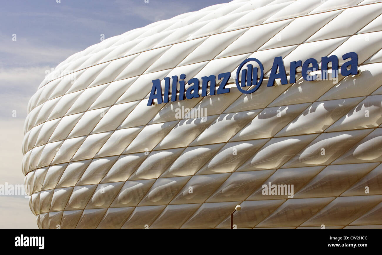 Munich, l'Allianz Arena logo Banque D'Images