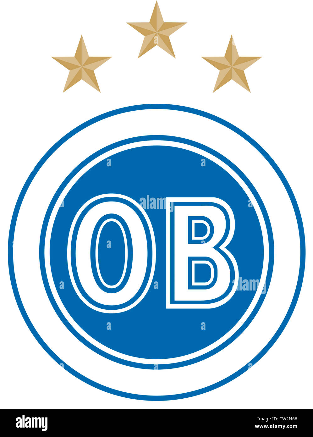 Logo de l'équipe de football danois Odense BK. Banque D'Images
